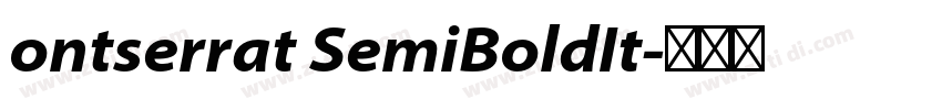 ontserrat SemiBoldIt字体转换